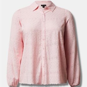Torrid eyelet button down